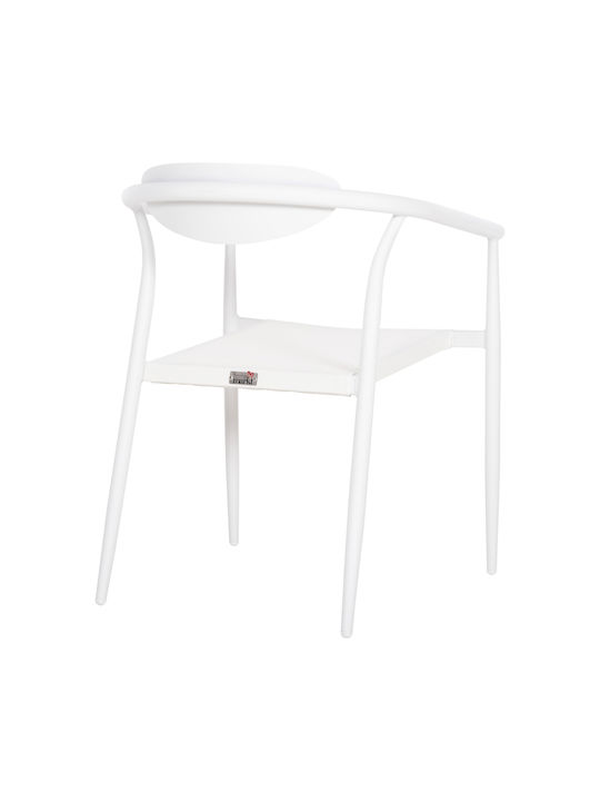Outdoor Aluminum Outdoor Chair Serly White 56x61x74cm