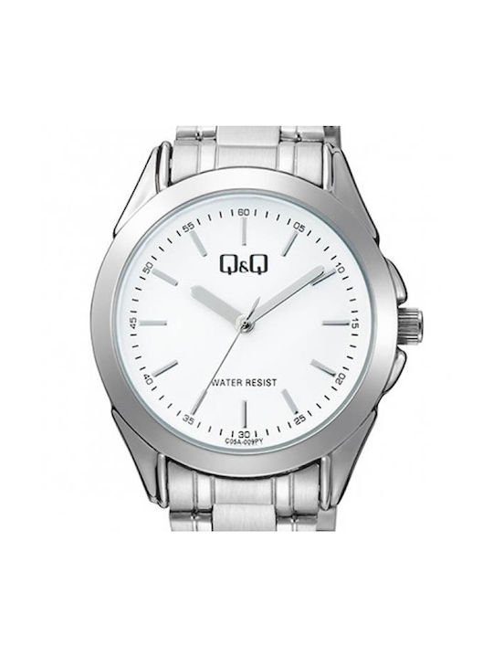 Q&Q Uhr mit Silber Metallarmband