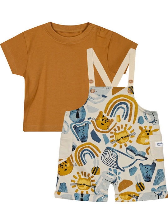 Energiers Kids Clothing Set with Patterned Shorts 2 Pieces