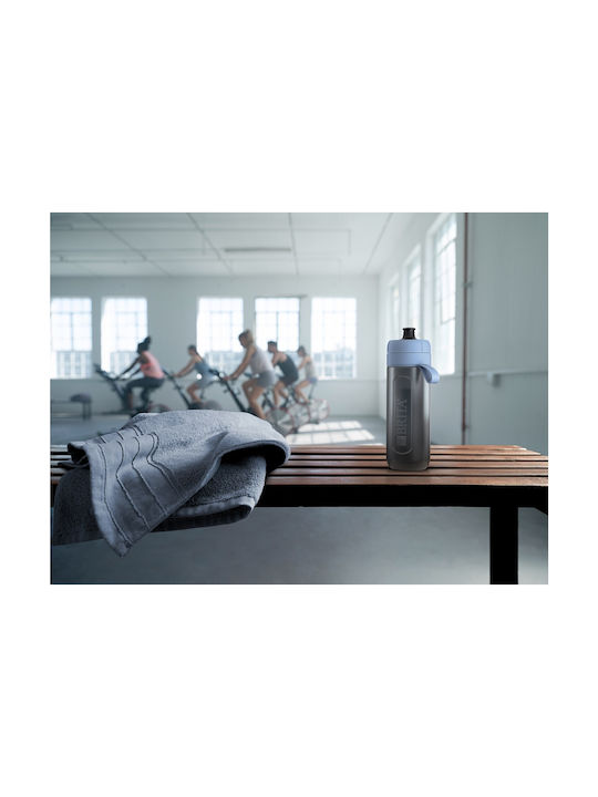 Brita Active Plastic Water Bottle with Mouthpiece and Filter 600ml Blue