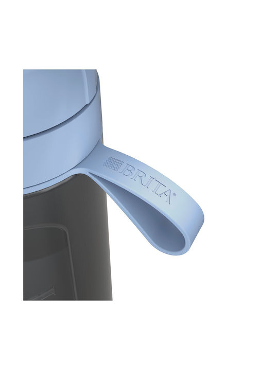 Brita Active Plastic Water Bottle with Mouthpiece and Filter 600ml Blue