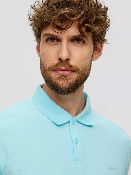 Red Label Short Sleeve Polo T-shirt Turquoise