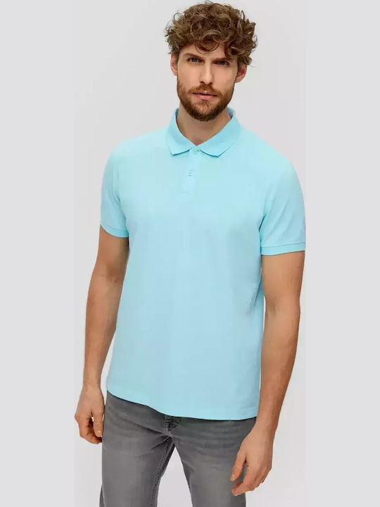Red Label Short Sleeve Polo T-shirt Turquoise