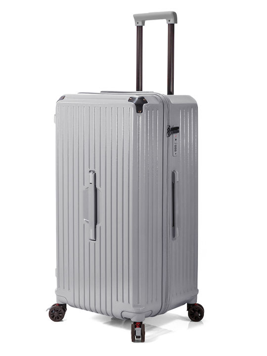 Benzi Medium Hard Gray Suitcase With 4 Wheels Height 62cm