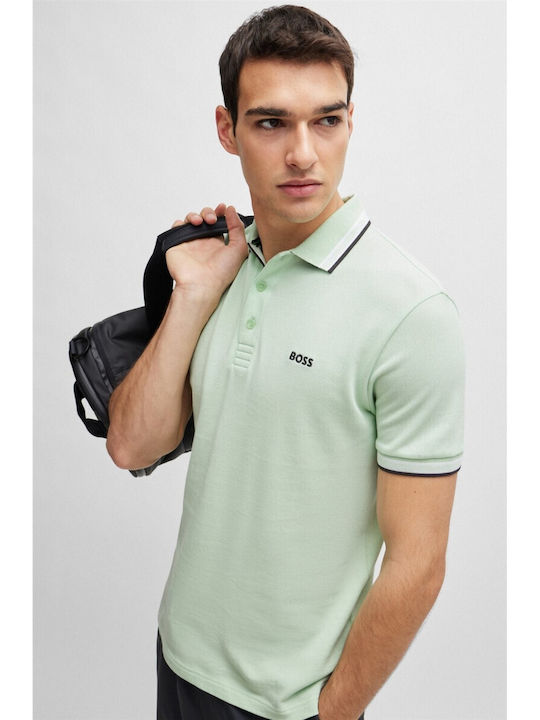 Hugo Boss Paddy Herren Kurzarmshirt Polo Light Green