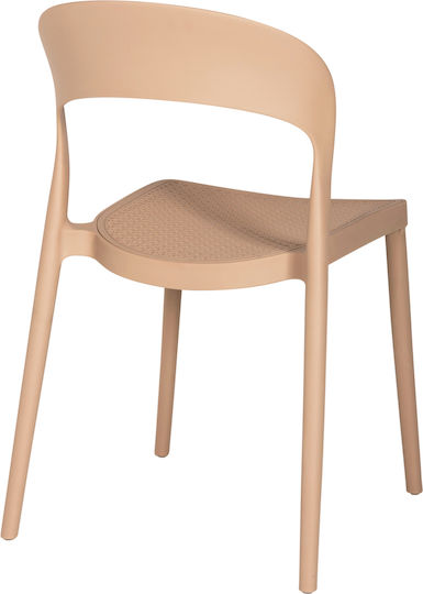Outdoor Chair Polypropylene Cleo Brown 49x54.5x80.5cm
