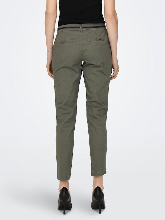 Only Women's Chino Trousers Green