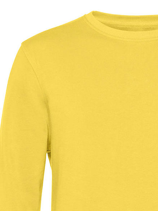 B&C Men's Long Sleeve Promotional Sweatshirt Yellow