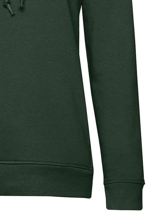 B&C Organic Women's Long Sleeve Promotional Sweatshirt Forest Green