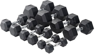 Viking Rubber Hexagon Dumbbell 1 x 12.5kg