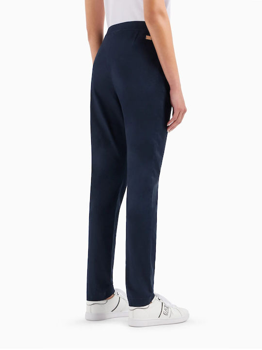 Emporio Armani Women's Fabric Trousers Navy Blue