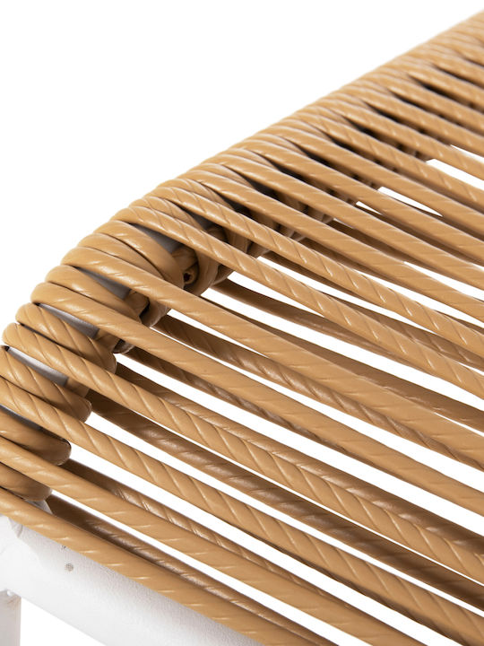 Scaun de exterior Rattan Suki Alb 54x62x80cm