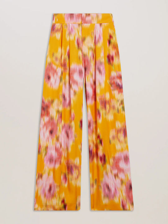 Women's Fabric Trousers Orange
