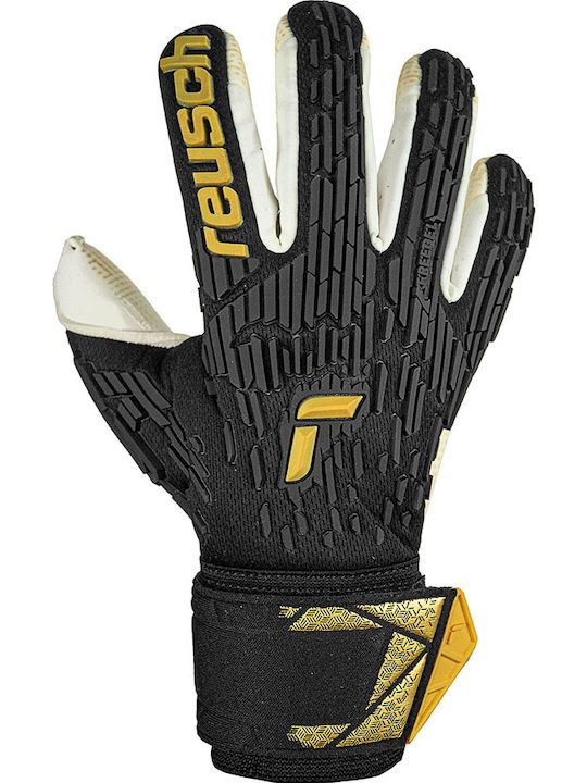 Reusch Attrakt Freegel Gold X Glueprint Finger Support Γάντια Τερματοφύλακα Ενηλίκων Μαύρα
