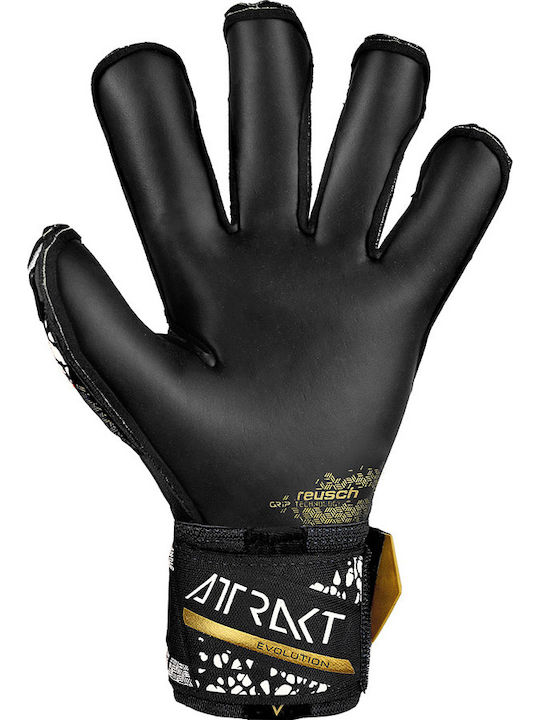 Reusch Attrakt Gold X Evo Cut Finger Support Adults Goalkeeper Gloves Black