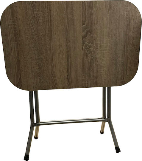Tisch für kleine Außenbereiche Zusammenklappbar Braun 80x50x77cm