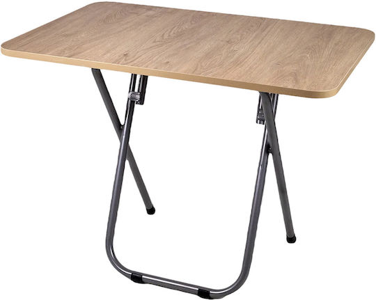 Tisch für kleine Außenbereiche Zusammenklappbar Braun 80x50x77cm