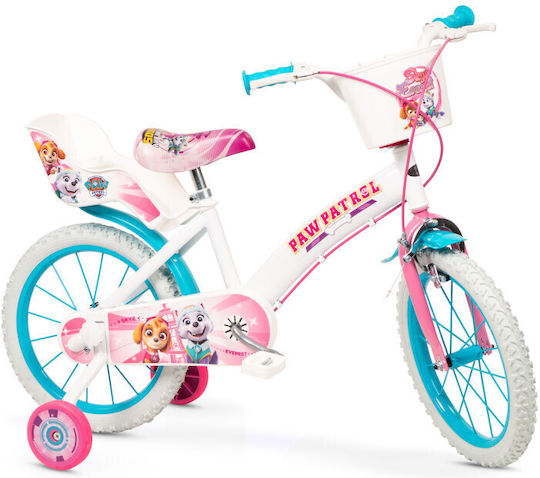 Toimsa Paw Patrol 16" Kids Bicycle City White