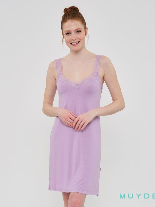 Muydemi Summer Women's Nightdress Lilac