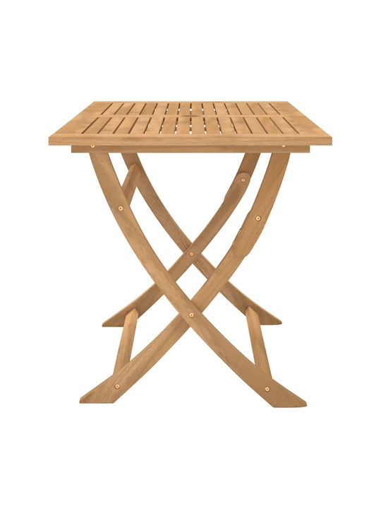 Tisch Zusammenklappbar Acacia 120x70x75cm