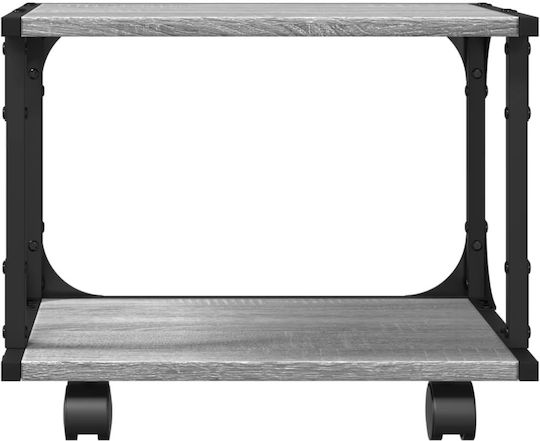 Vidaxl Printer Stand 2 Levels Grey Sonoma 41x28x33,5 H Hevel Ex Exotic Wood Grey