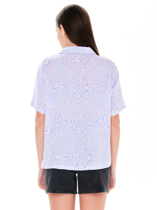 Women's Short Sleeve Shirt Purple