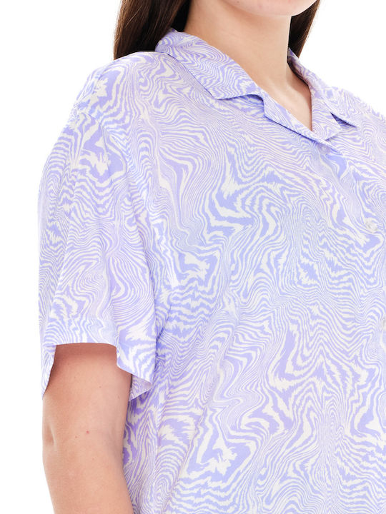 Women's Short Sleeve Shirt Purple