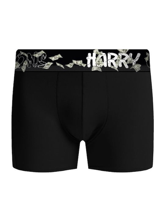 Harry Jons Rich Pack Boxeri pentru bărbați Black 1Pachet