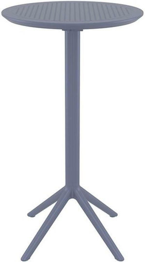 Tisch Bar für kleine Außenbereiche Zusammenklappbar Sky Dark Grey 60x60x108cm