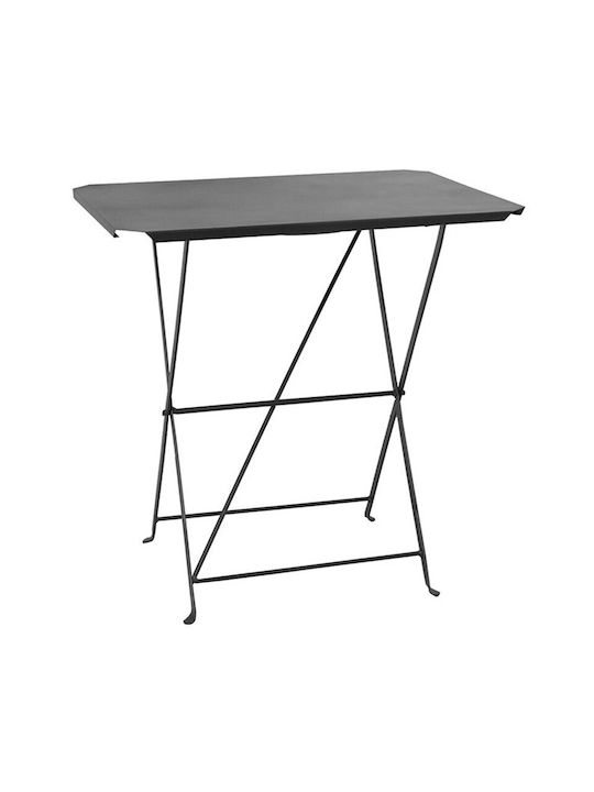 0700046 Outdoor Dinner Foldable Metal Table Green 50x70x73cm