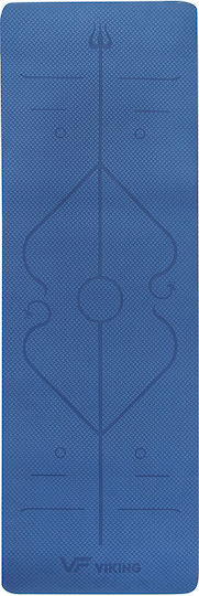 Viking Στρώμα Γυμναστικής Yoga Μπλε Μήκους 183cm