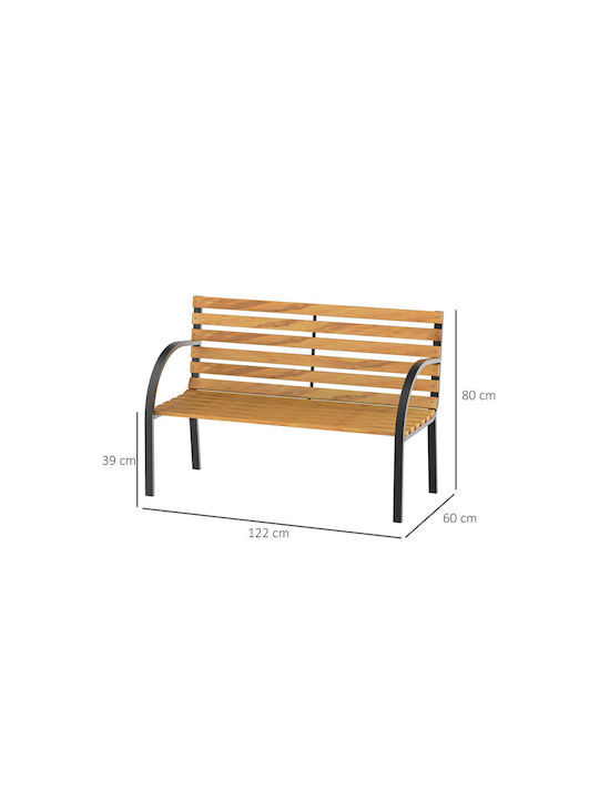 Παγκάκι Εξωτερικού Χώρου Ξύλινο 122x60x80cm