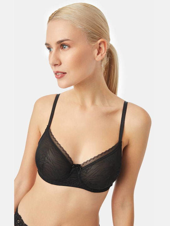 Minerva Bra Underwire Black