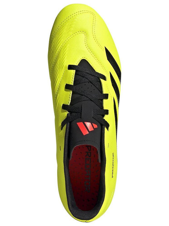 Adidas Predator Club L FxG Χαμηλά Ποδοσφαιρικά Παπούτσια με Τάπες Κίτρινα