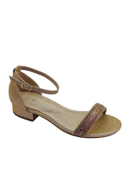 Sandale Copii Anatomice Culoare Roz Auriu