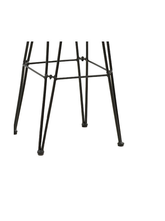 Scaun Rafturi și dulapuri pentru vin de Grădină Rattan Naoki cu pernă Negru 1buc 52x50x90cm