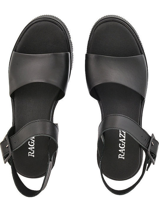 Leather Sandals Anatomic Black