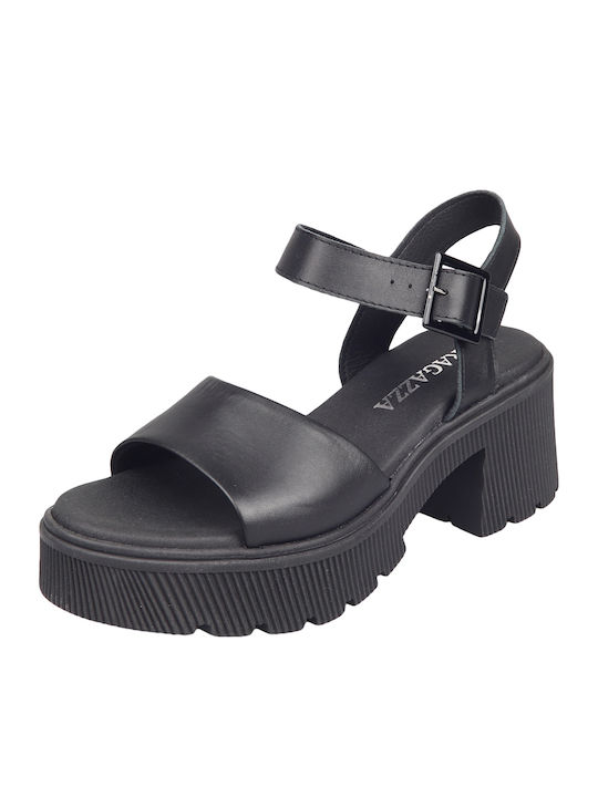 Leather Sandals Anatomic Black