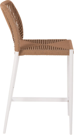 Barhocker Für Außenbereich Aus Aluminium Beige 46x58x95cm