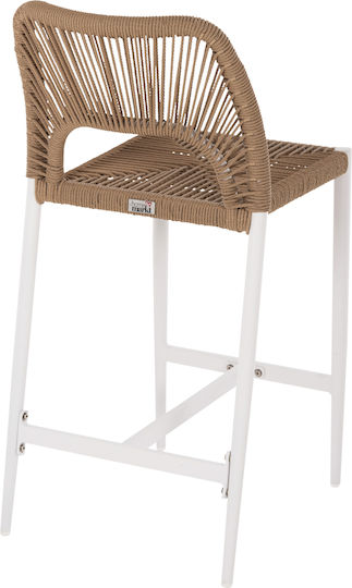 Stool for Bar Outdoor White, Beige 46x58x95cm