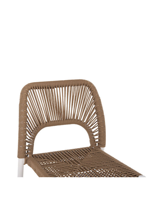 Hocker für Bar Für den Außenbereich aus Aluminium White, Beige 1Stück 46x58x95cm