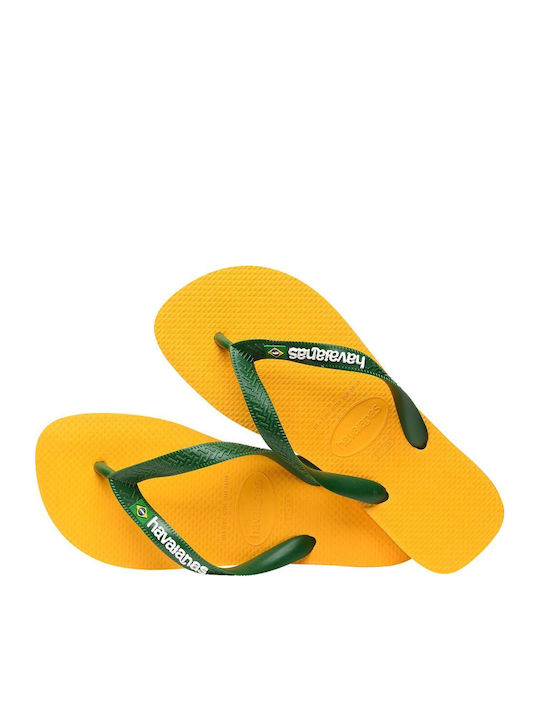 Brasil Logo Men's Flip Flops Green