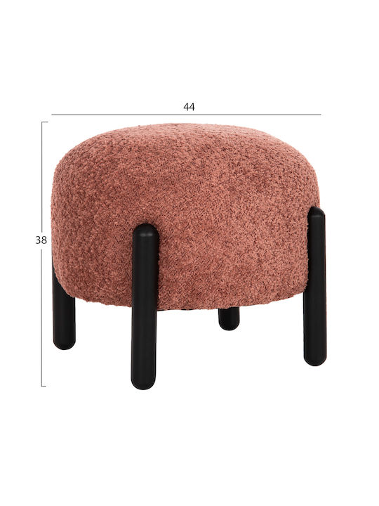 Stool For Living Room Upholstered with Fabric Ewan Pink 45x45x36cm