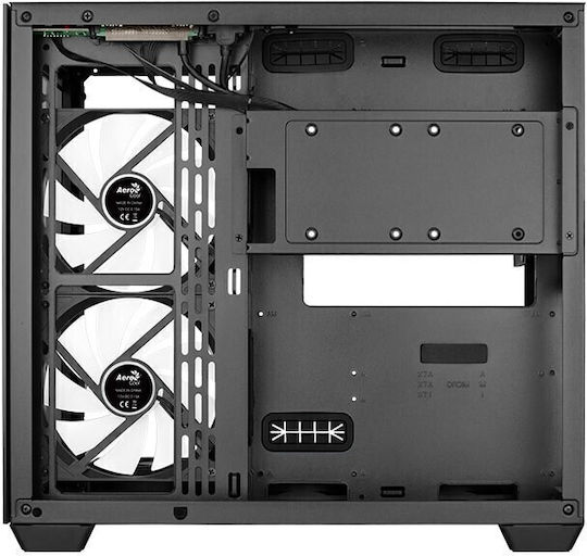 Aerocool Dryft-BK-v2 Gaming Mini Tower Carcasă PC cu Deschidere Laterală și Sistem Iluminare RGB Neagră