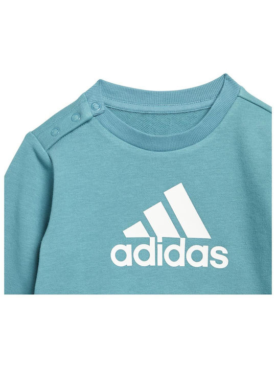 Adidas Kids Sweatpants Set Blue 2pcs Badge Sport French Terry