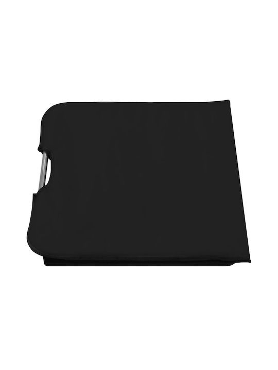 Șezlong Metalic Negru 2 Bucăți 160x53x47 cm