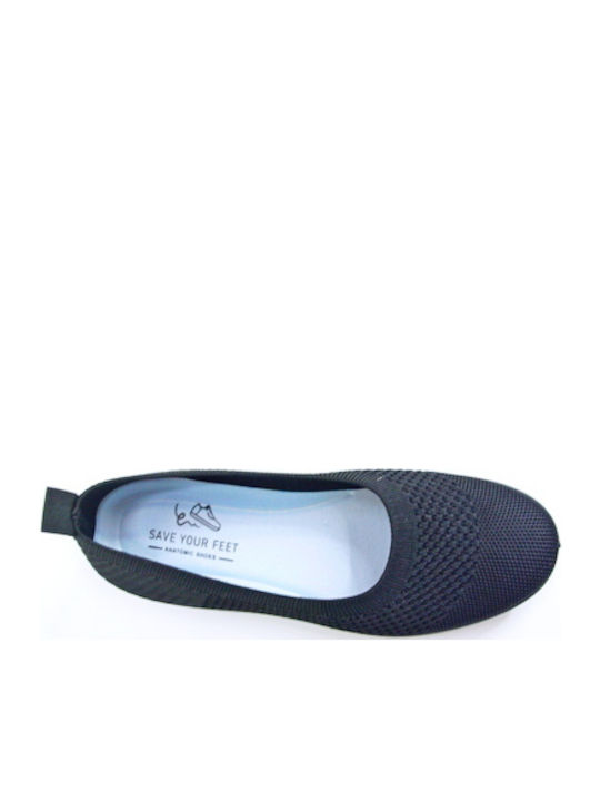 Anatomische Damen Slip-Ons Schwarze