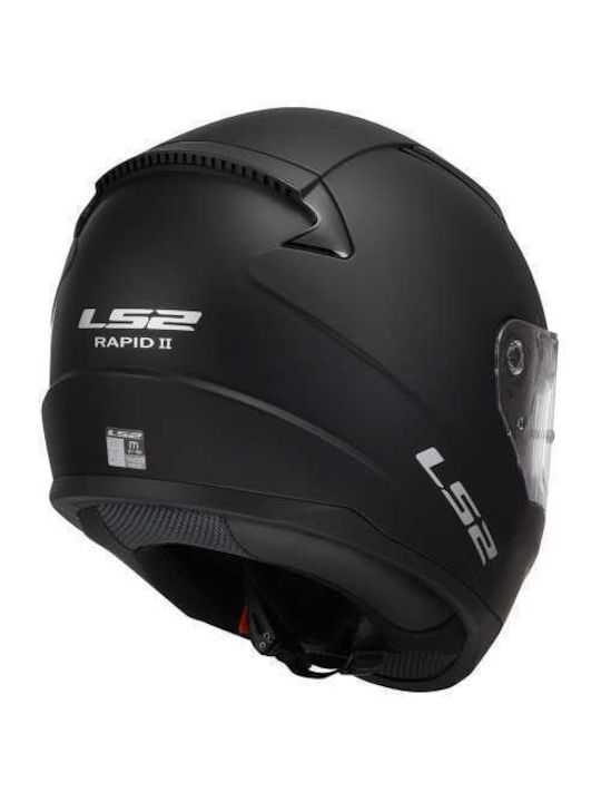 LS2 Rapid Ii Full Face Helmet ECE 22.06 1300gr Solid Matt Black