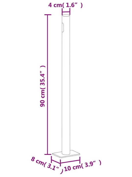 vidaXL Πλαϊνό Ρολό Σκίασης Βεράντας Κόκκινο 1.4x3m