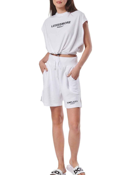 Damen Sommer Bluse Ärmellos White